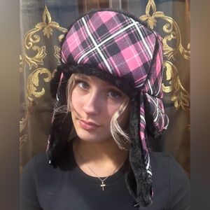 Dolls Kill Plaid Trapper Hat